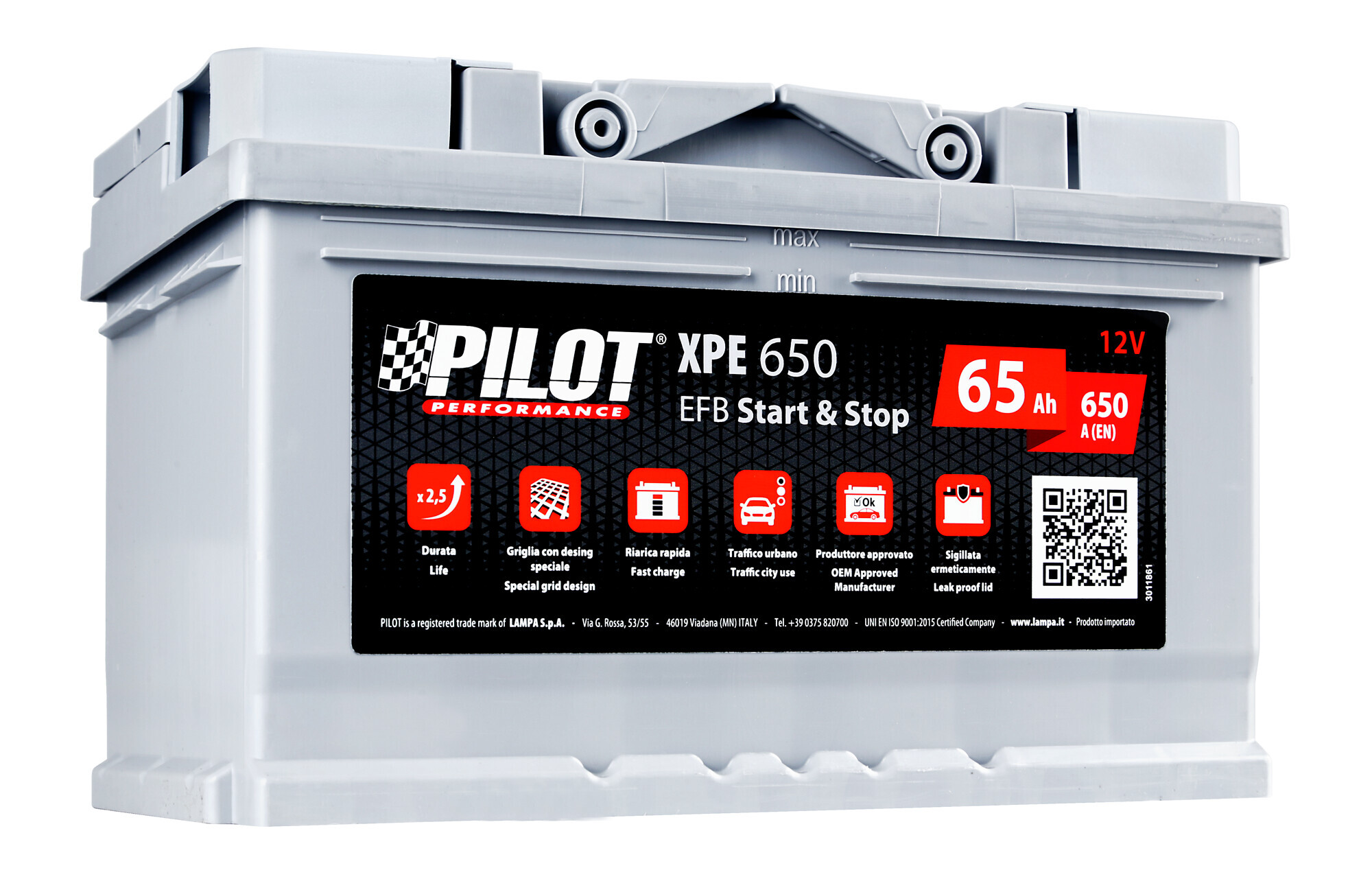 Batteria 12V - Pilot Start-Stop EFB - 65 Ah - 650 A - LB3 - immagine 2