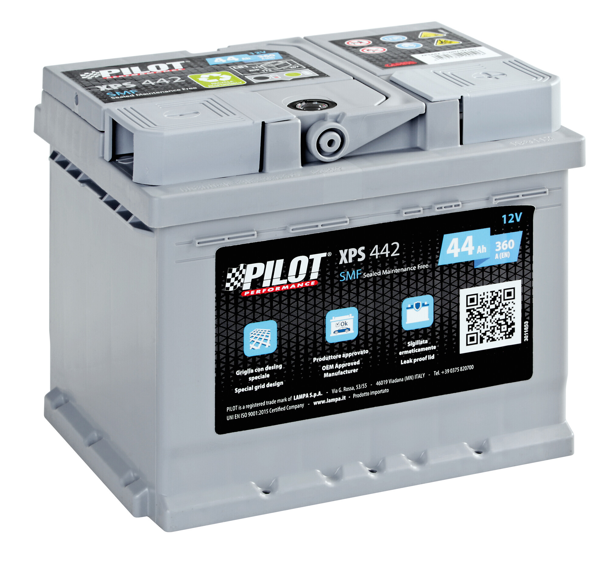 Batteria 12V - Pilot SMF - 44 Ah - 360 A - LB1