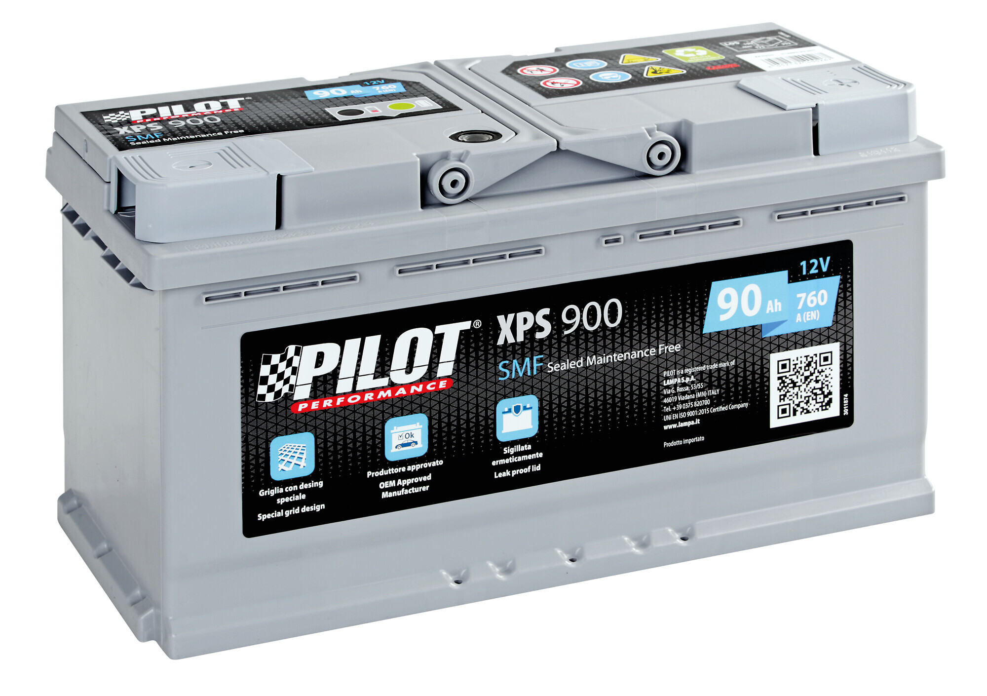 Batteria 12V - Pilot SMF - 90 Ah - 760 A - L5