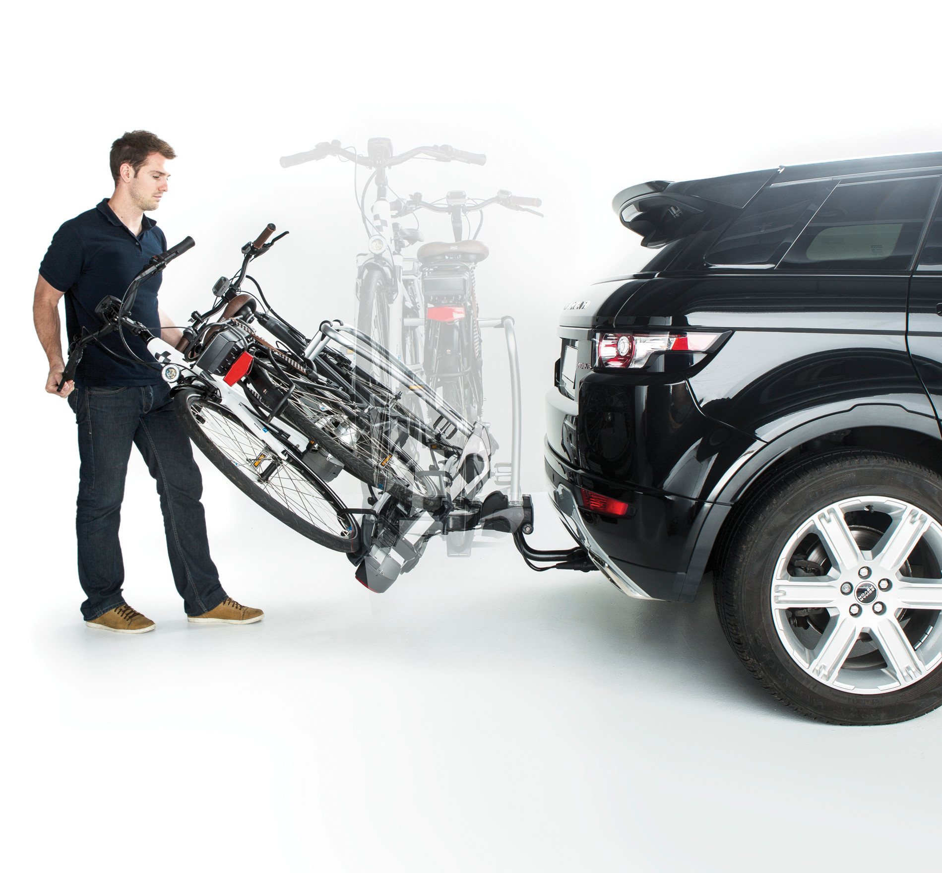 JustClick, portabiciclette per gancio traino - 2 bici - immagine 14