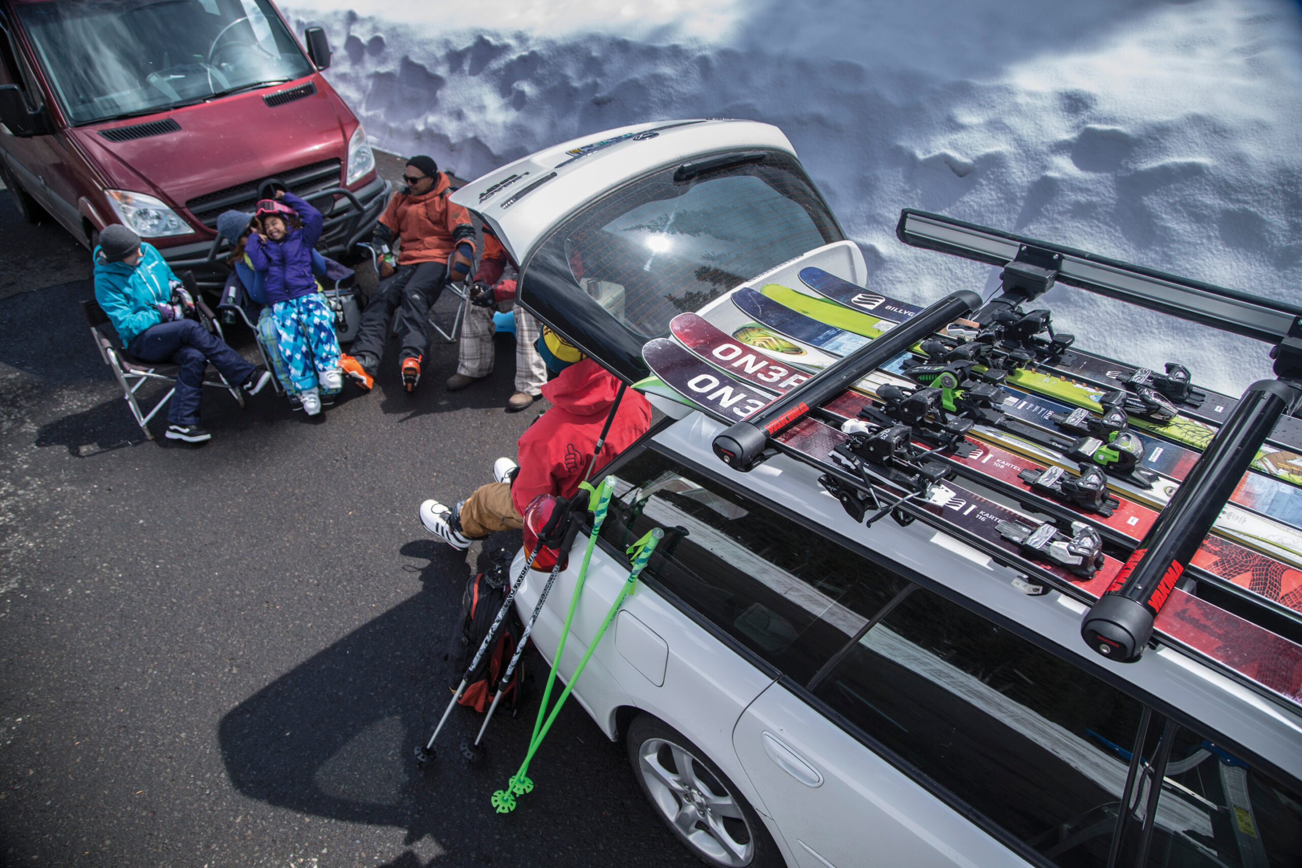 FatCat 6 Evo Black, portasci per barre da tetto - immagine 7