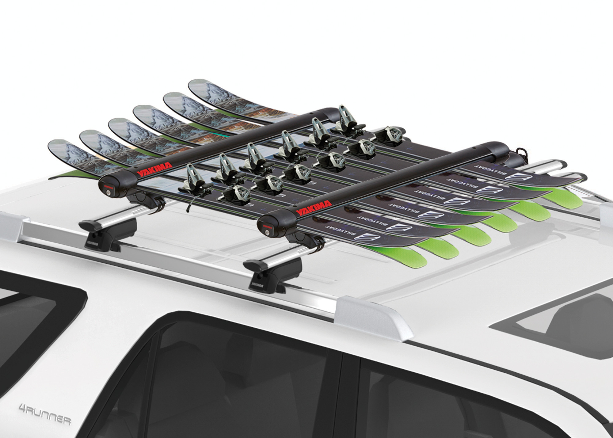 FatCat 6 Evo Black, portasci per barre da tetto - immagine 9