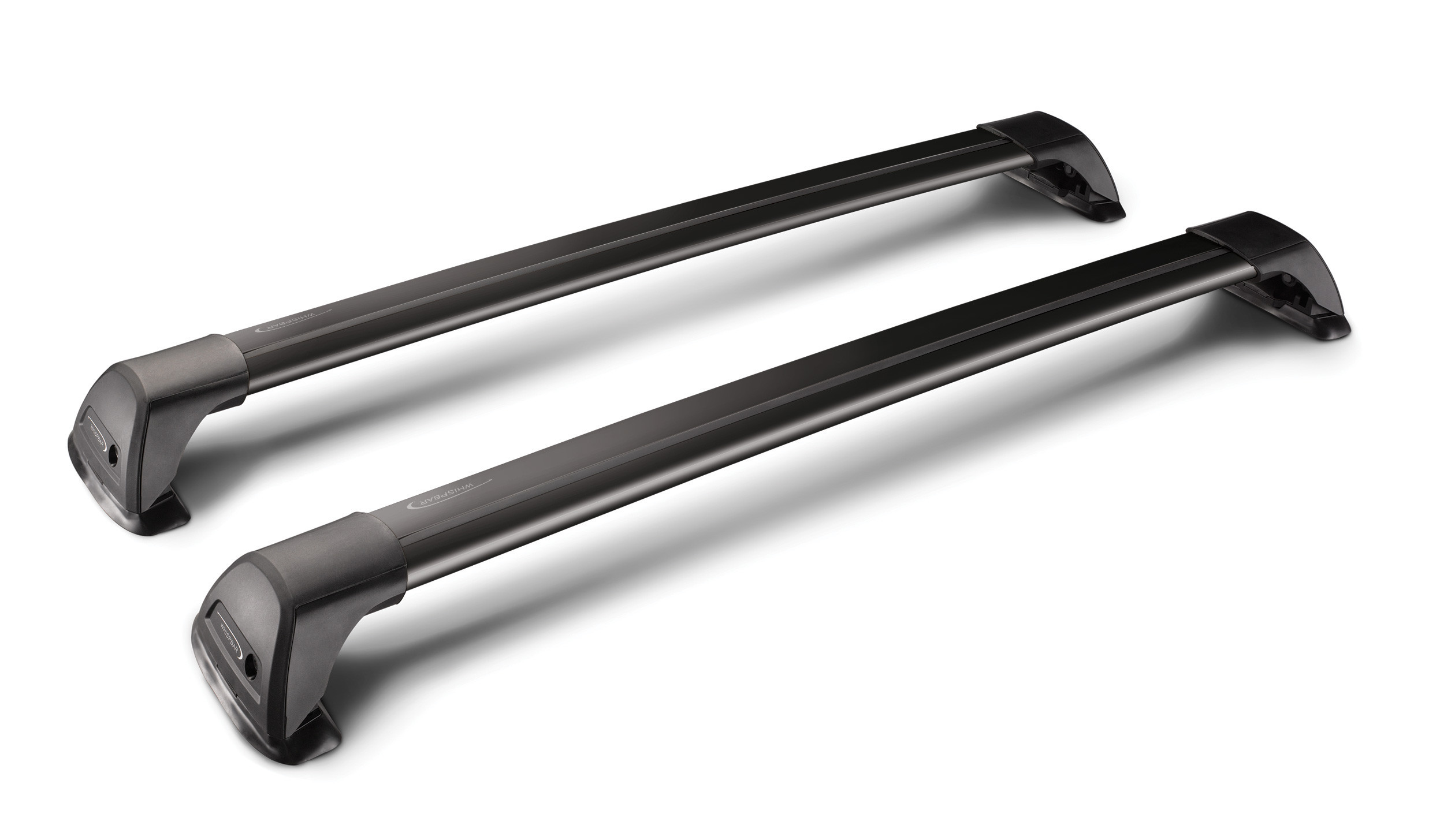 Flush Black Mixed, coppia barre portatutto telescopiche in alluminio - 110+115 cm