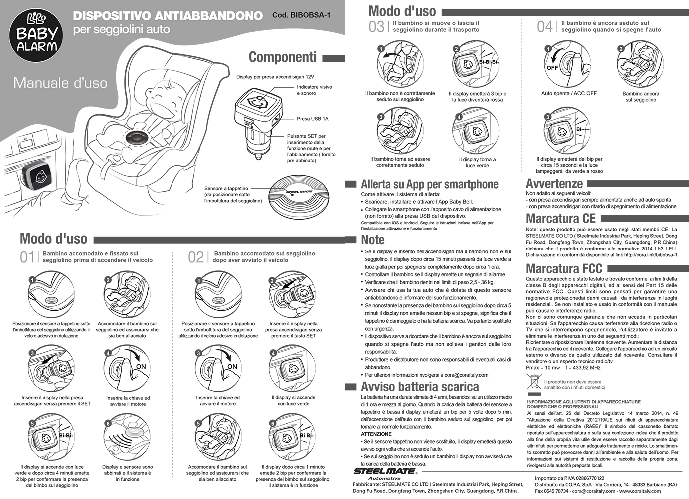 Dispositivo antibbandono Baby Alarm per seggiolini auto - immagine 5