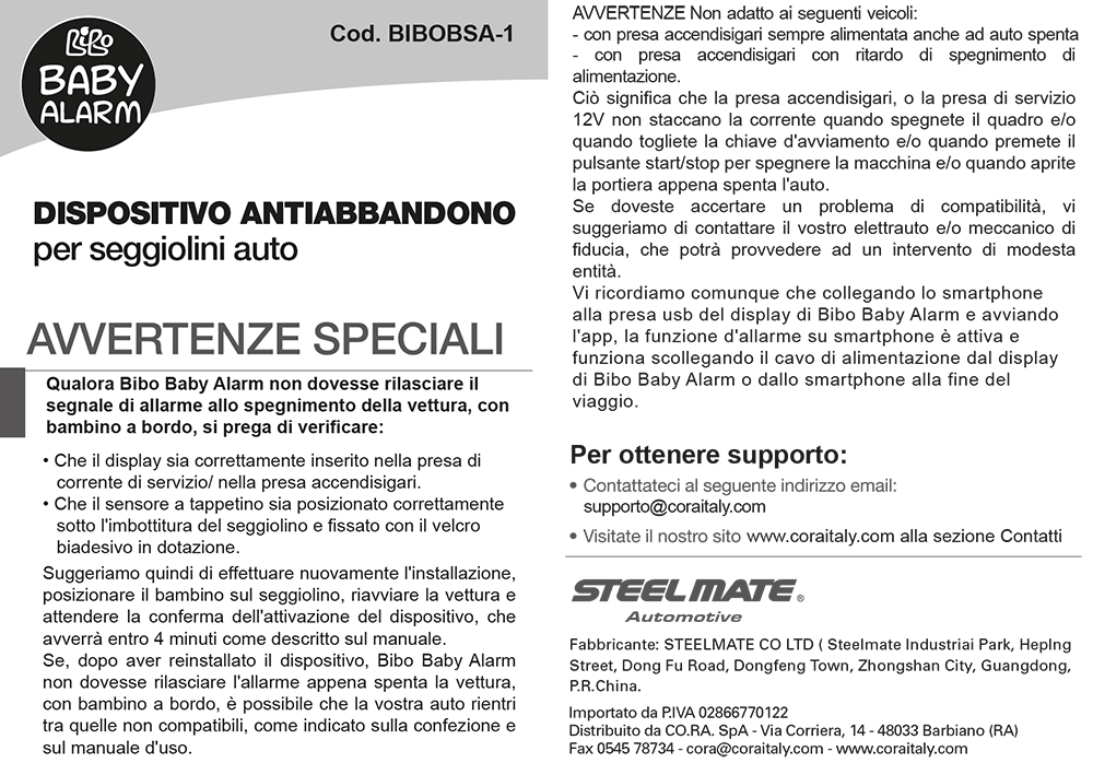 Dispositivo antibbandono Baby Alarm per seggiolini auto - immagine 6