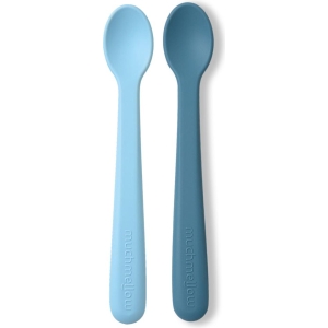 Set cucchiai in silicone azzurro e blu