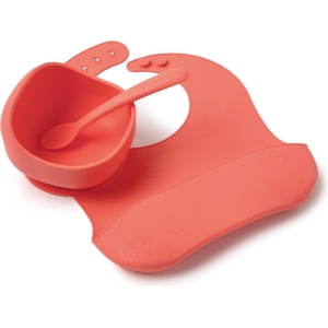 Set pappa 3 pezzi in silicone arancio