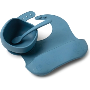 Set pappa 3 pezzi in silicone blu