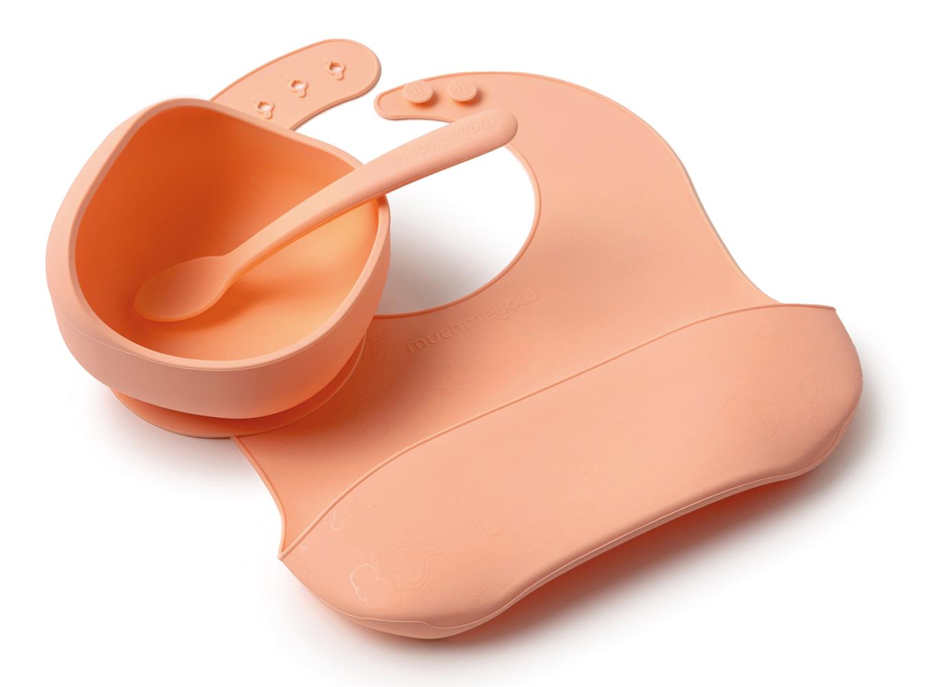 Set pappa 3 pezzi in silicone pesca