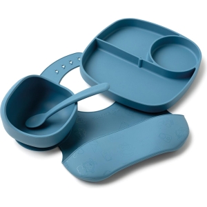 Set pappa 4 pezzi in silicone blu