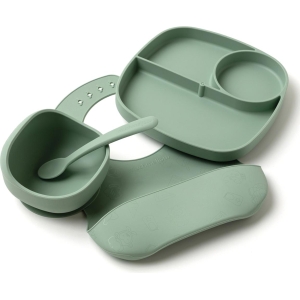 Set pappa 4 pezzi in silicone verde
