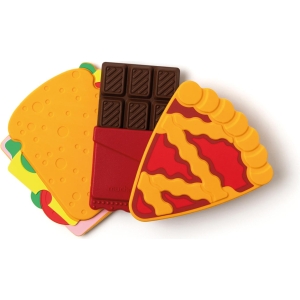 Set 3 massaggiagengive in silicone Cioccolata-Crostata-Sandwich