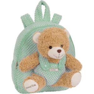 Zainetto con orsetto peluche verde