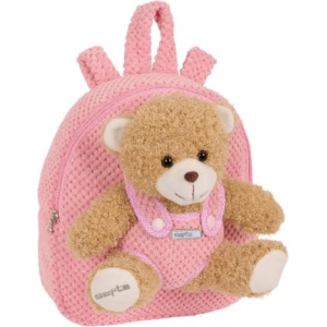 Zainetto con orsetto peluche rosa