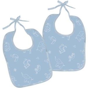 Coppia bavaglini Jungle azzurro