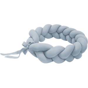 Treccia paracolpi per mini culla e cesta azzurra