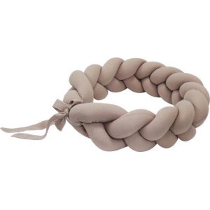 Treccia paracolpi per mini culla e cesta tortora