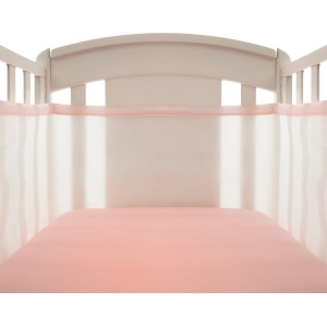 Paracolpi antisoffoco 4 sponde per culla e lettino rosa