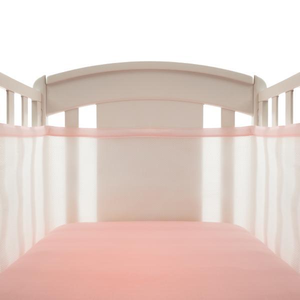 Paracolpi antisoffoco 4 sponde per culla e lettino rosa
