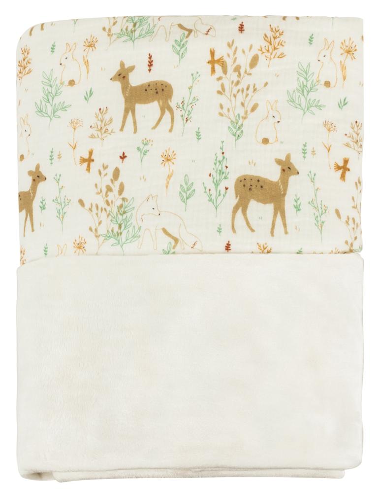 Coperta in mussola per culla e lettino Minky e Forest 130x80 cm