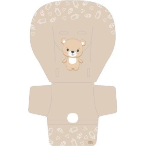 Cuscino seggiolone pappa in PVC sabbia orsetto
