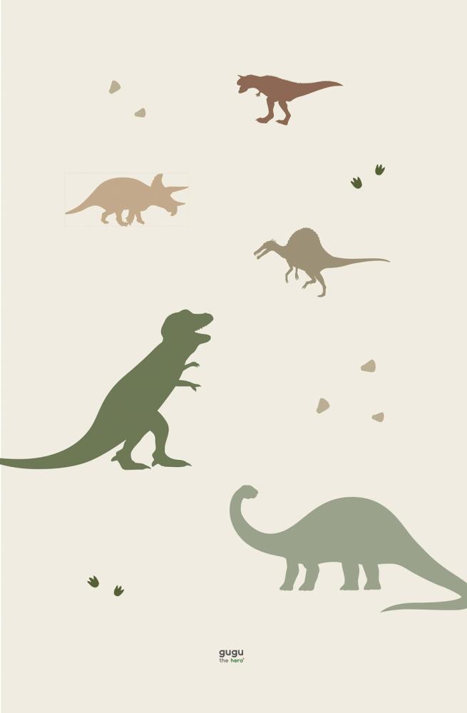 Tappeto in gomma naturale Play Dino Word rettangolare