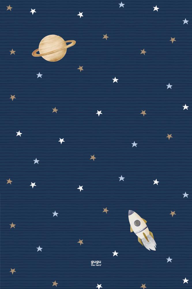 Tappeto in gomma naturale Play Night Space rettangolare