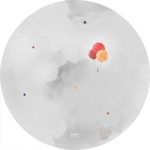 Tappeto in gomma naturale Prime Baloon Dream tondo