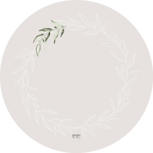 Tappeto in gomma naturale Prime Olive Garden tondo
