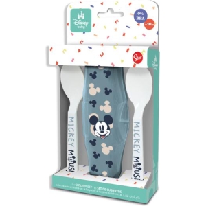 Set da viaggio 2 cucchiai con custodia Mickey Mouse