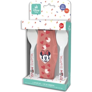 Set da viaggio 2 cucchiai con custodia Minnie
