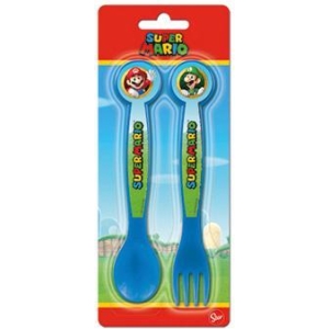 Set 2 posate in plastica Super Mario