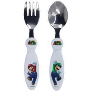 Set 2 posate in alluminio Super Mario