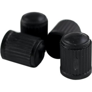 SET DI 4 TAPPI DI PLÁSTICO NERO P/VALVOLA PNEUM.