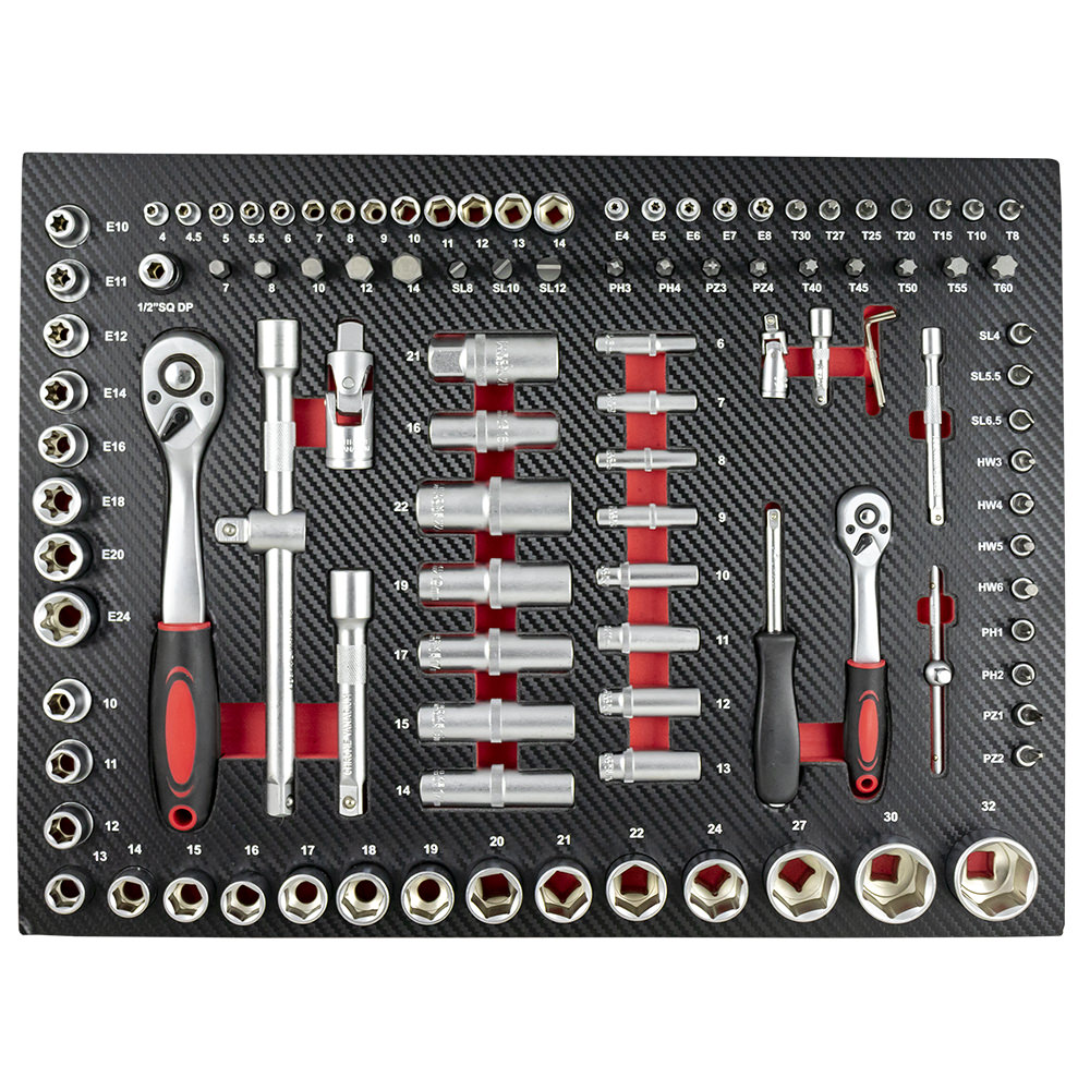 SET DI 4 MODULI IN CARBONIO EVA PER STRUMENTI - ROSSO - immagine 2