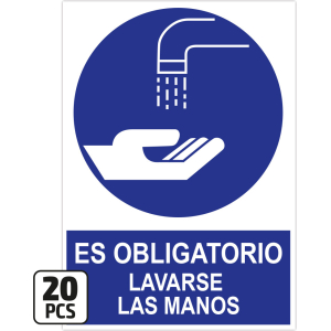 KIT POSTER "E` OBBLIGATORIO LAVARE LE MANI", 20 PZ.