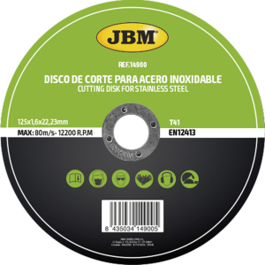 T41 DISCO TRONCATORE PER ACCIAIO INOX, 125 X 1.6MM