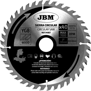 SEGA CIRCOLARE, 40 DENTI, 185 MM, PER LEGNO PER RIF. 60022