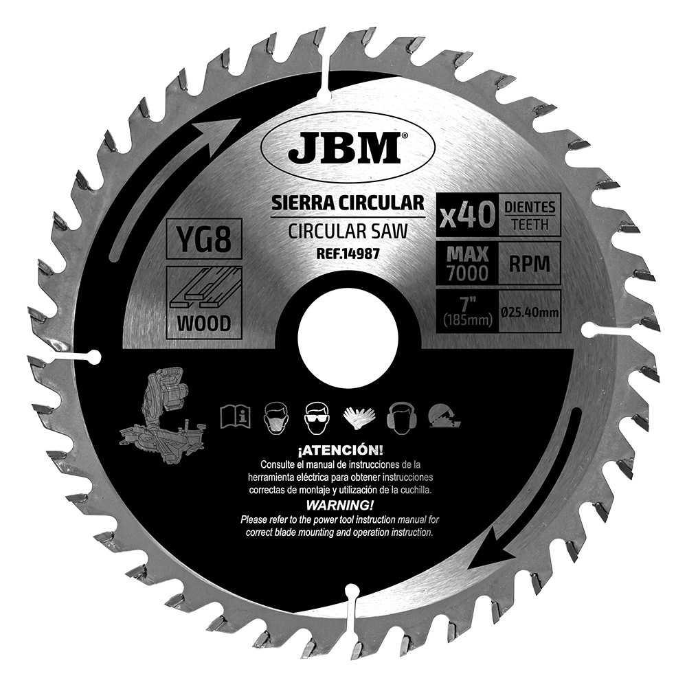 SEGA CIRCOLARE, 40 DENTI, 185 MM, PER LEGNO PER RIF. 60022