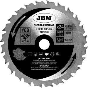 SEGA CIRCOLARE, 24 DENTI, 165 MM, PER METALLO PER RIF. 60007