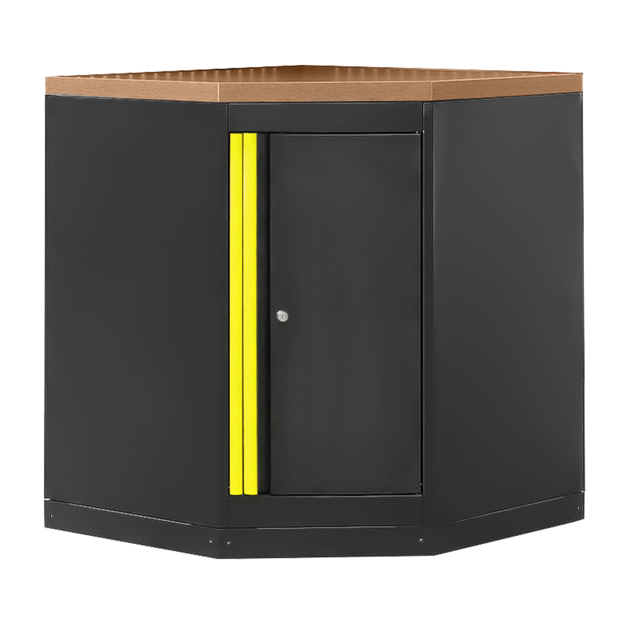 ARMADIO ANGOLARE CON PANNELLO IN MDF - GIALLO