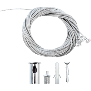 SET DI LUCI LED ESAGONALI PER SOFFITTO CON KIT DI CAVO METALLICO PER SOSPENSIONE