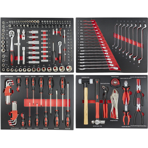 SET DI 4 MODULI IN CARBONIO EVA PER STRUMENTI - ROSSO