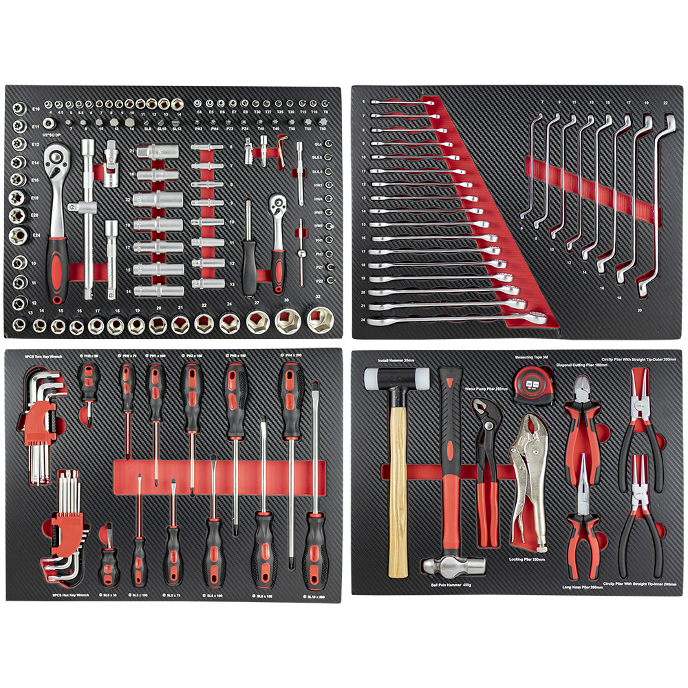 SET DI 4 MODULI IN CARBONIO EVA PER STRUMENTI - ROSSO
