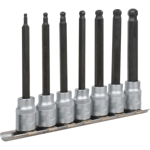 SET DI 7 INSERTI ALLEN A SFERA CON BUSSOLE 3/8"