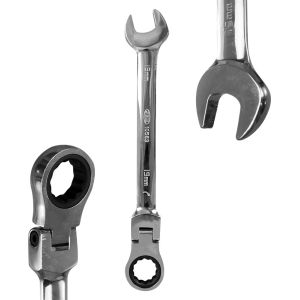 SET DI 12 CHIAVI COMBINATE ARTICOLATE CON CRICCHETTO