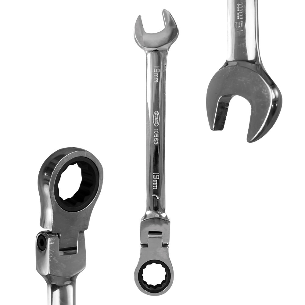 SET DI 12 CHIAVI COMBINATE ARTICOLATE CON CRICCHETTO