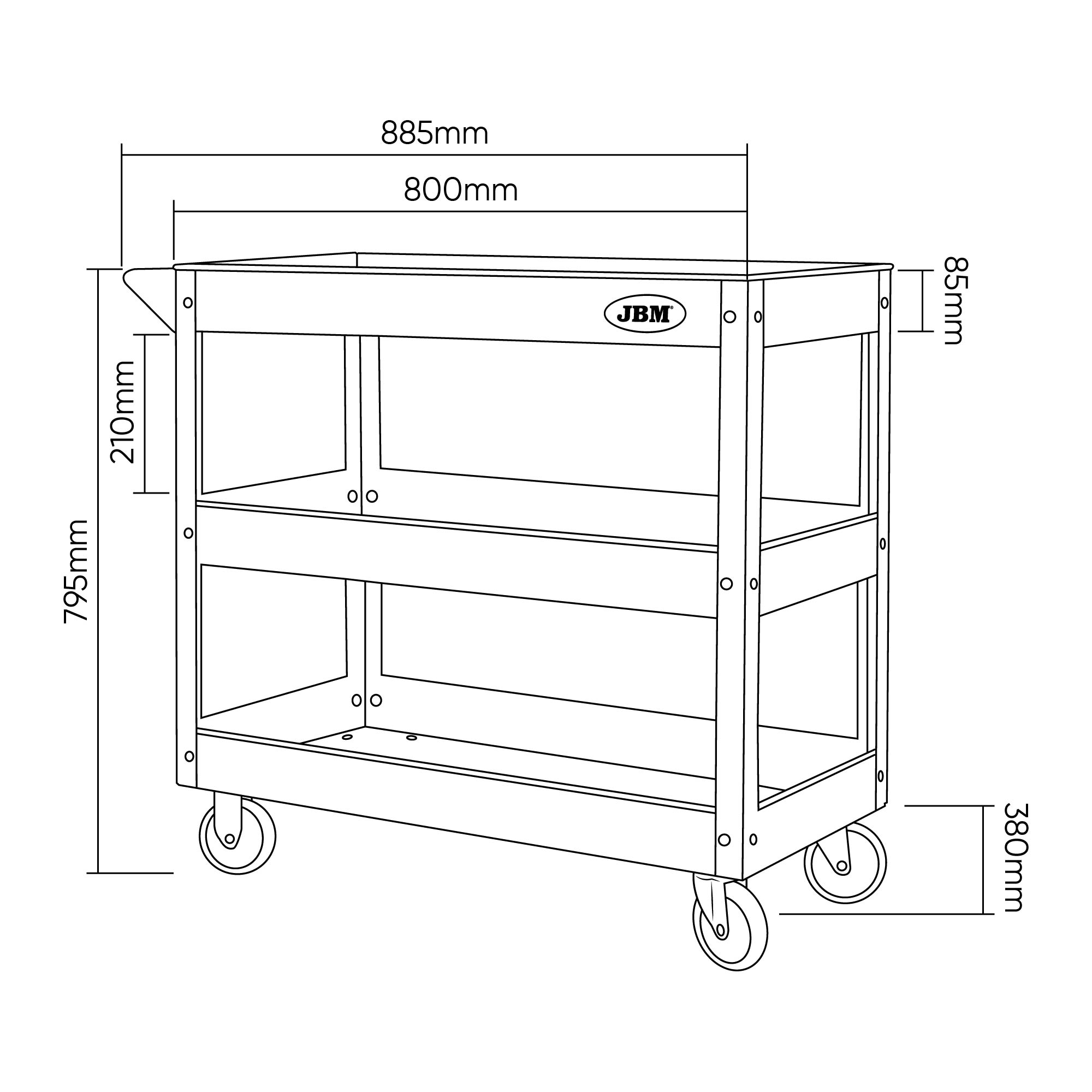 CARRELLO CON 3 RIPIANI - immagine 4