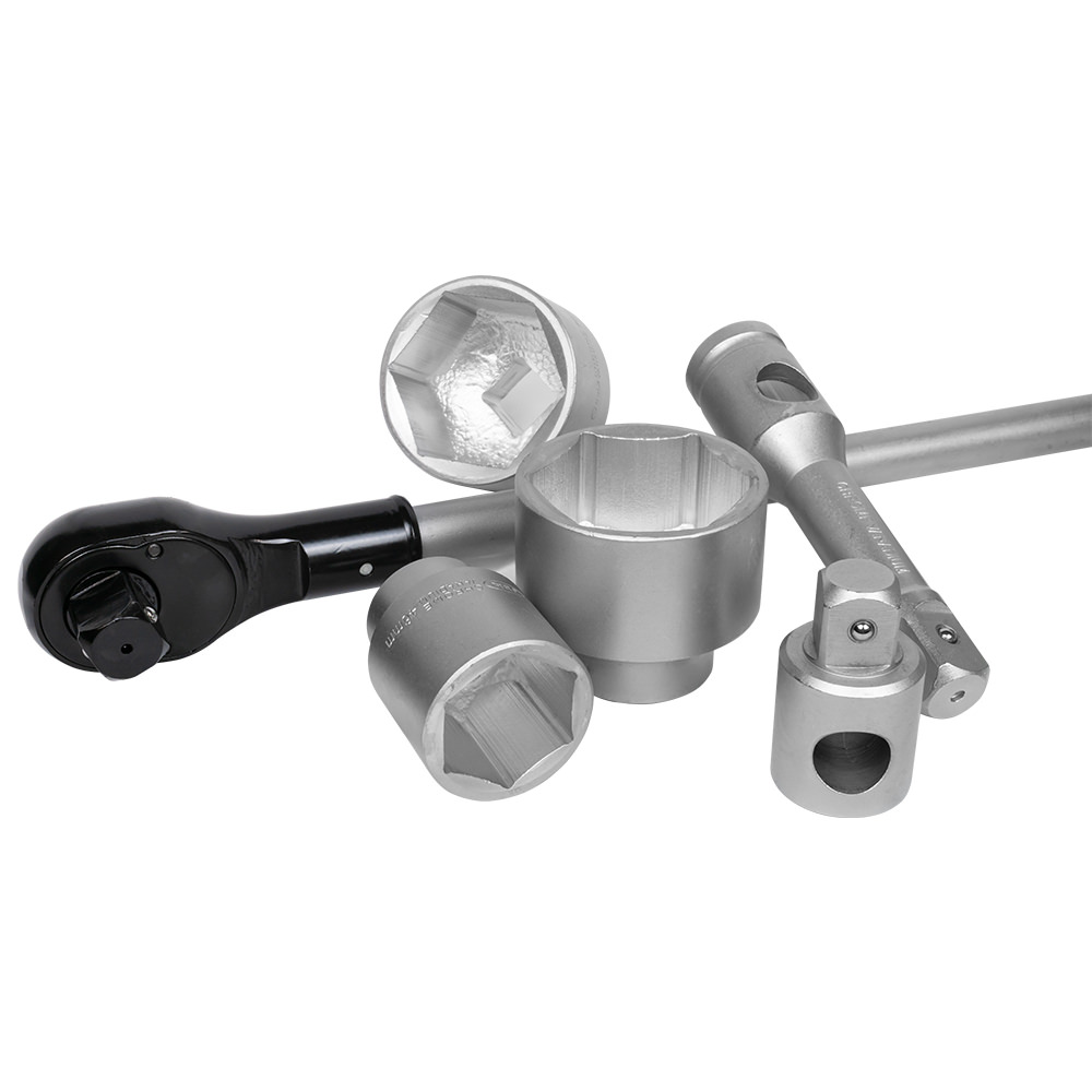 SET METALLICO DA 21 PEZZI CON BUSSOLE ESAGONALI DA 1" – FINITURA ZINCATA - immagine 4