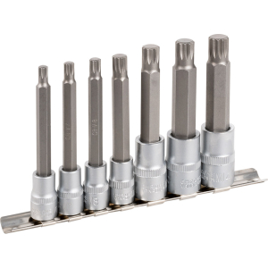 SET DI 7 INSERTI A 12 CANTI CON BUSSOLE 1/2" E 3/8"